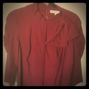 1940's style burgundy wiggle dress